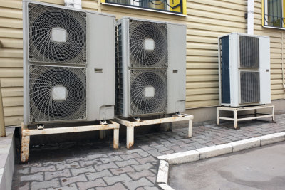 outdoor air conditioning units of office