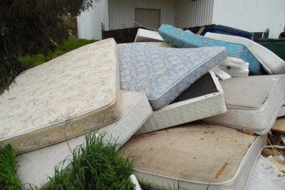 Old mattresses dumped